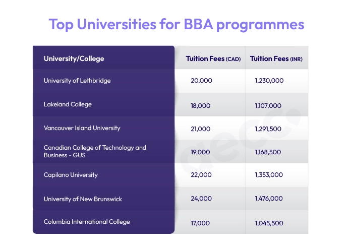 Top Universities for BBA programmes